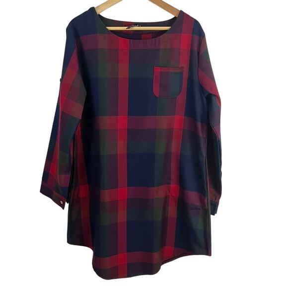 Cupshe Plaid Shirt Dress Tunic Women Size XL Holiday - Picture 1 of 9
